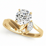 Bypass Engagement Ring (50221-E) — Yellow Gold