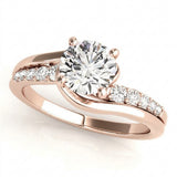 Bypass Engagement Ring — Rose Gold