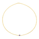 14K Amethyst Mirrored Chain