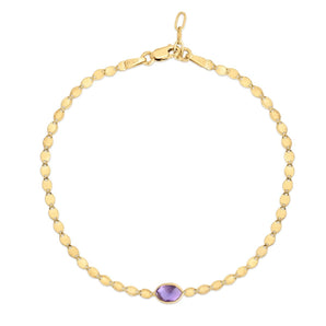 14K Amethyst Mirrored Chain