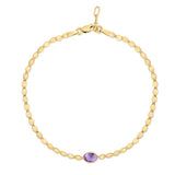 14K Amethyst Mirrored Chain