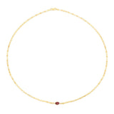 14K Garnet Mirrored Chain