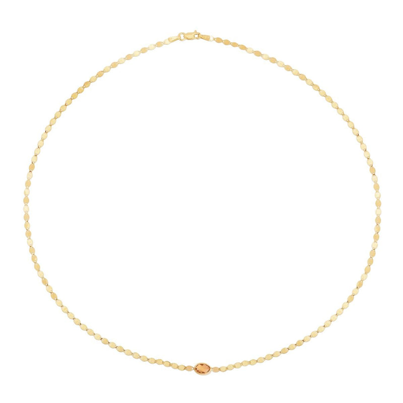 14K Citrine Mirrored Chain