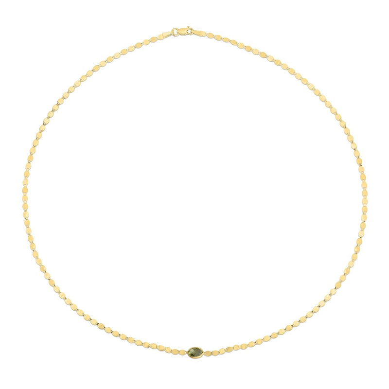 14K Peridot Mirrored Chain