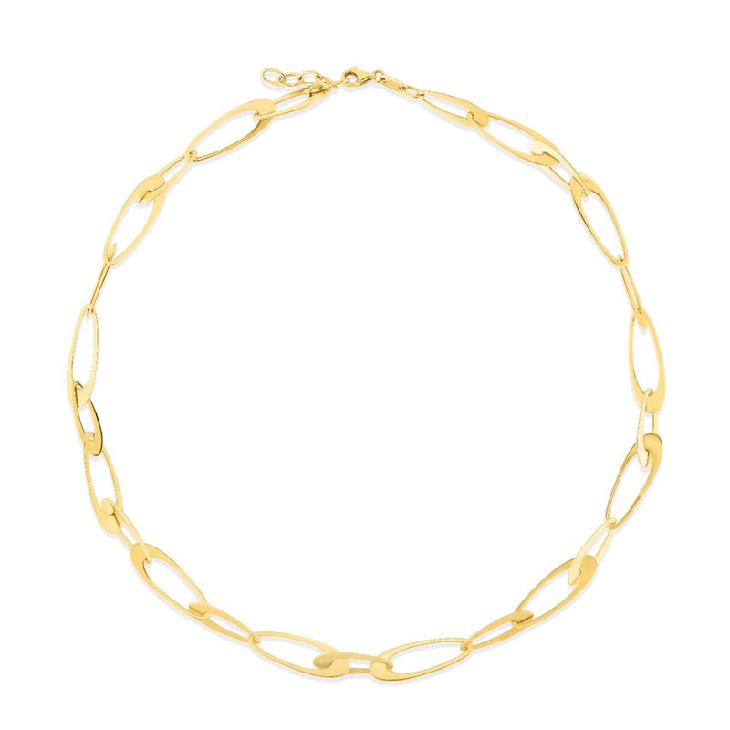 14K Gold Italian Oval Links Chain