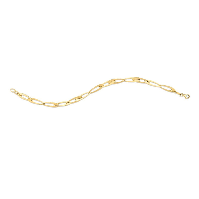 14K Gold Italian Oval Links Chain