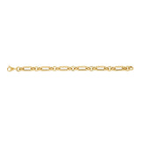 14K Gold Metropolitan Alternating Paperclip Round Links Chain 