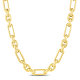 14K Gold Metropolitan Alternating Paperclip Links Chain 