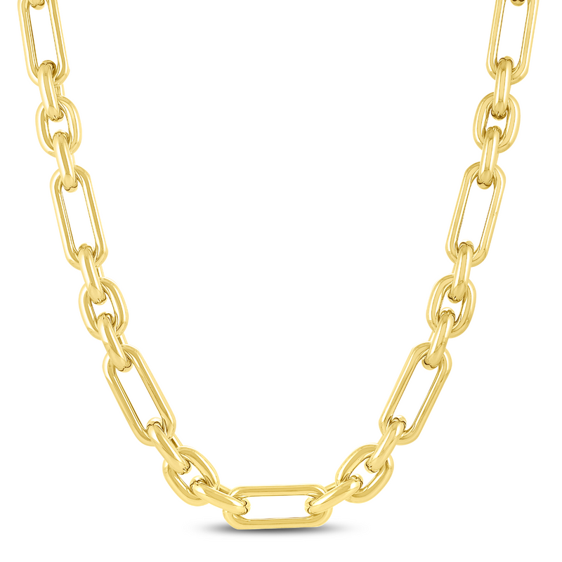 14K Gold Metropolitan Alternating Paperclip Links Chain 