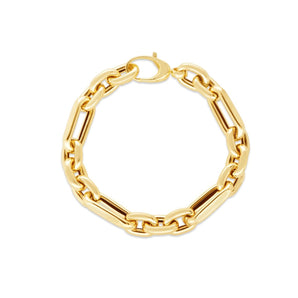 14K Gold Metropolitan Alternating Paperclip Links Chain 