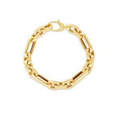 14K Gold Metropolitan Alternating Paperclip Links Chain 