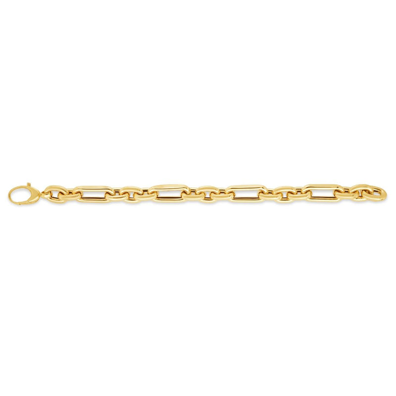 14K Gold Metropolitan Alternating Paperclip Links Chain 