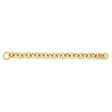 14K Gold Round Link Push Clasp Chain