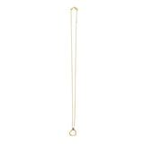 14K Baguette Gemstone Heart Necklace