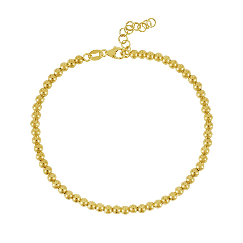 14K Gold 3mm Bead Chain