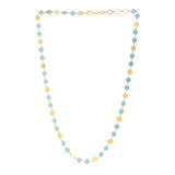 14K Turquoise Geometric Mirror Gem Chain