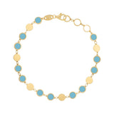 14K Turquoise Geometric Mirror Gem Chain