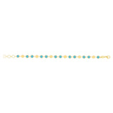 14K Turquoise Geometric Mirror Gem Chain