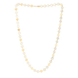 14K MOP Heart Mirror Gem Chain
