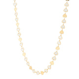 14K MOP Heart Mirror Gem Chain
