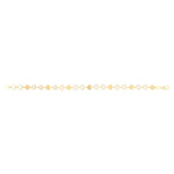 14K MOP Heart Mirror Gem Chain