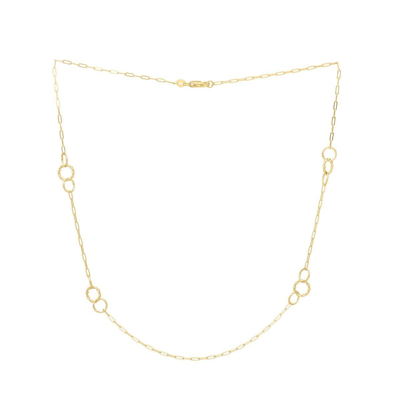 14K Twisted Link Paperclip Necklace