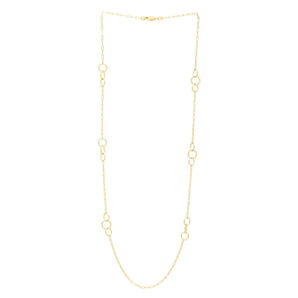 14K Twisted Link Paperclip Necklace