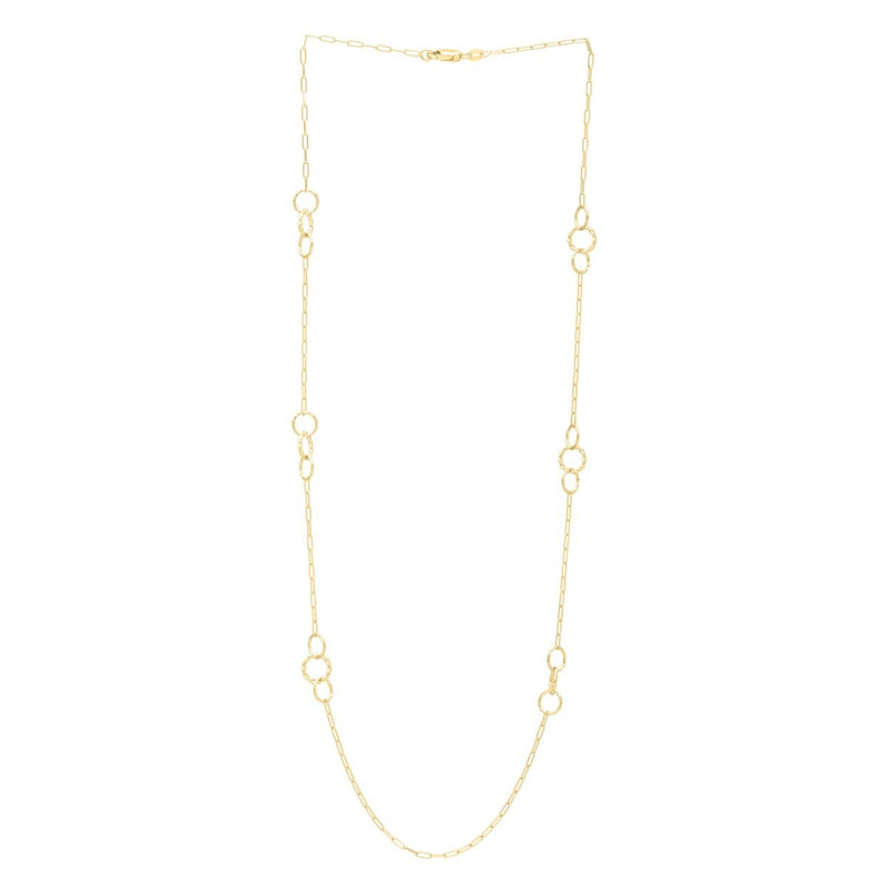 14K Twisted Link Paperclip Necklace