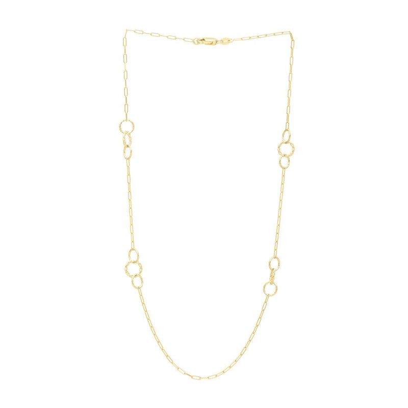 14K Twisted Link Paperclip Necklace