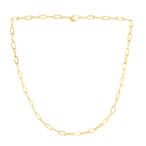 14K 4mm Diamanté Paperclip Chain