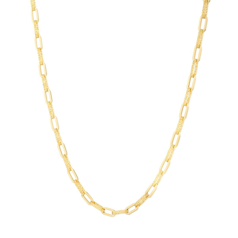 14K 4mm Diamanté Paperclip Chain