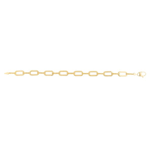 14K 7mm Diamanté Paperclip Bracelet