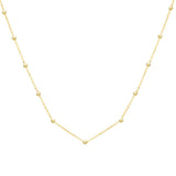 14K Saturn Bead Chain Necklace