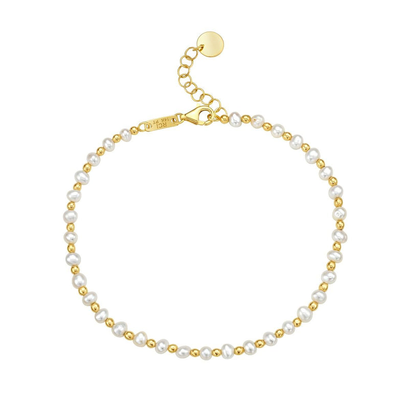 14K & Pearl Bead Chain