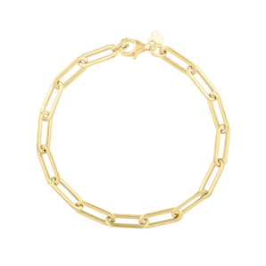 14K Long Domed Paperclip Chain