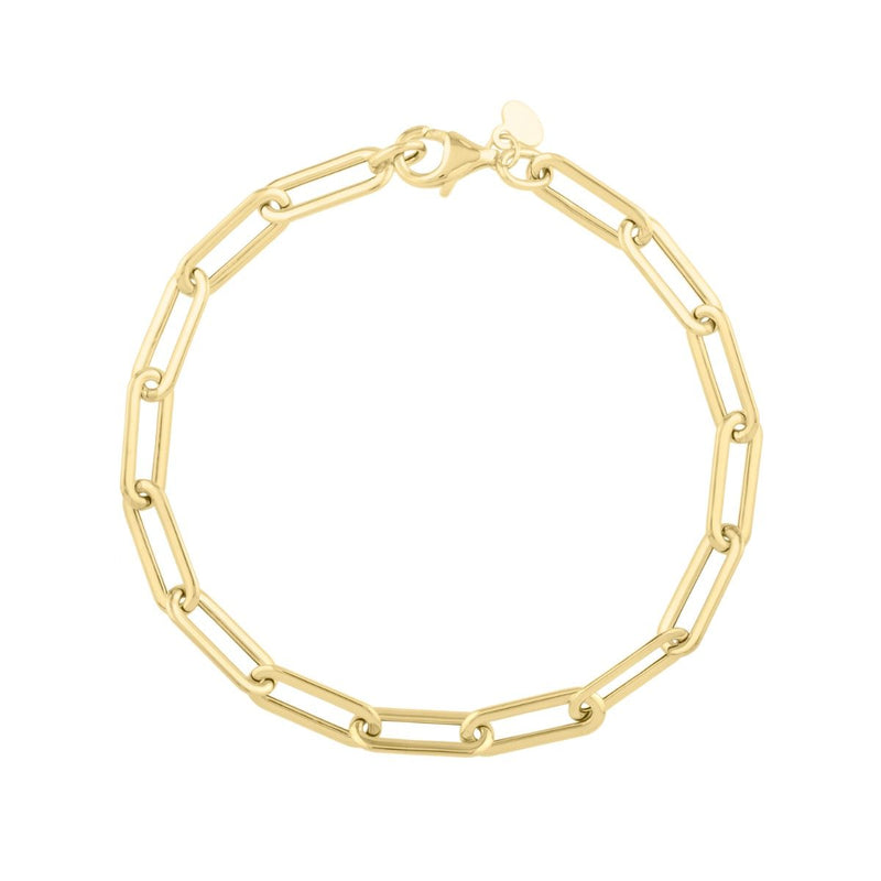 14K Long Domed Paperclip Chain