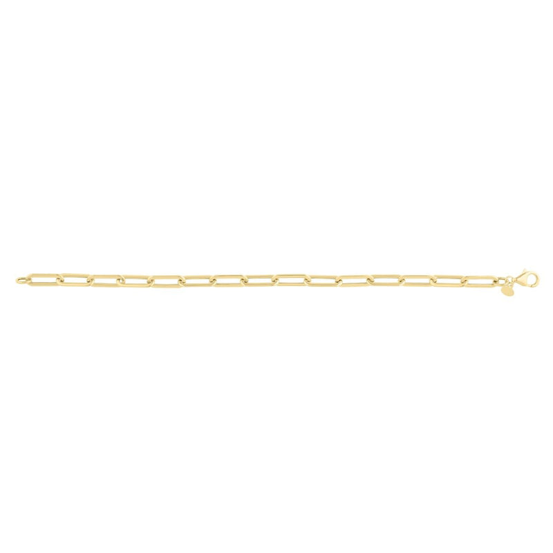 14K Long Domed Paperclip Chain