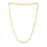 14K Oval Domed Paperclip Chain