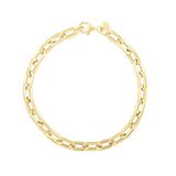 14K Oval Domed Paperclip Chain