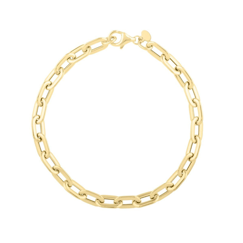 14K Oval Domed Paperclip Chain