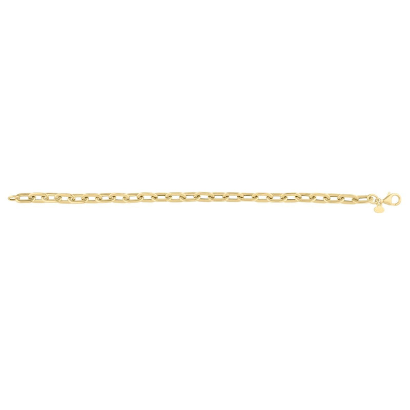 14K Oval Domed Paperclip Chain
