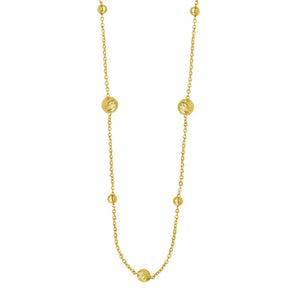 14K Layered Alternating Bead Chain