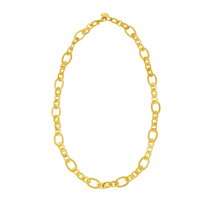 14K Gold Large Oval Link Fancy Chain