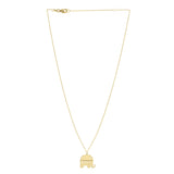 14K Gold Elephant Necklace 