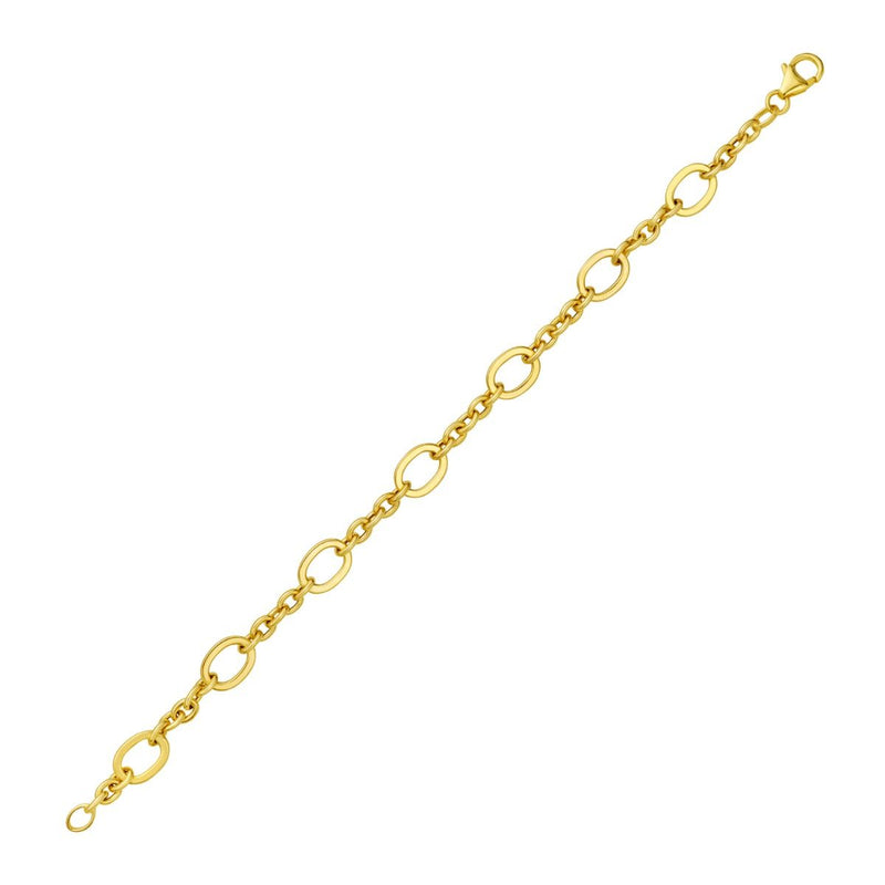 14K Five & One Oval Link Chain
