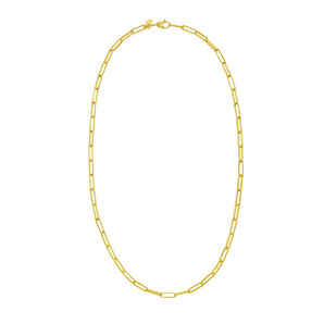 14K Mini Diamante Paperclip Chain