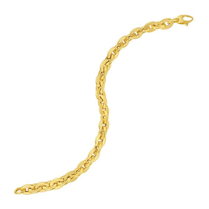 14K Mirror Rolo Link Chain