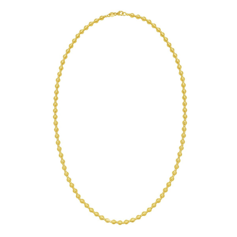 14K Disco DC Bead Chain