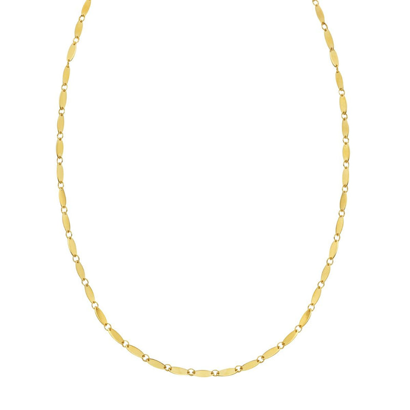 14K Flat Pebble Chain