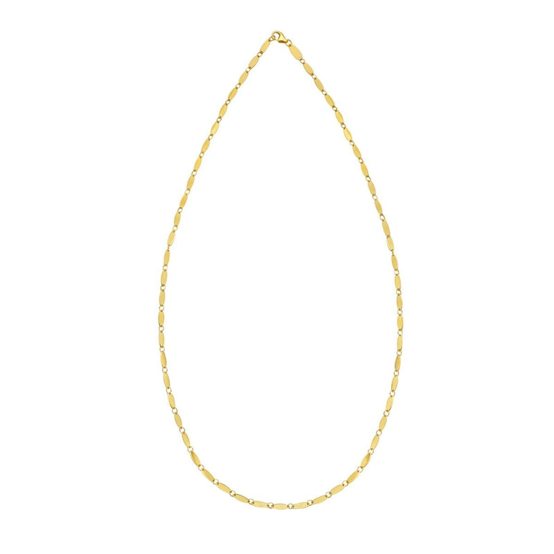 14K Flat Pebble Chain